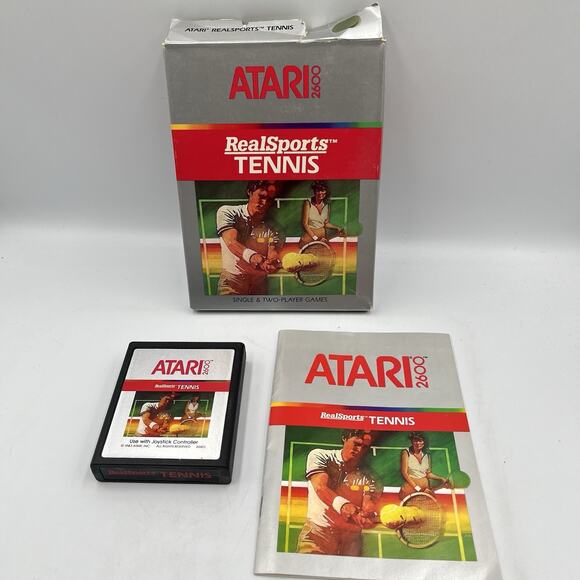 RealSports Tennis - Atari 2600 - Box, Manual, Cartridge - Picture 1 of 11